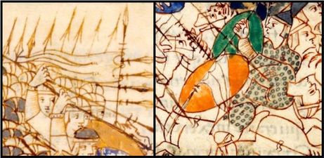 850-950AD Carolingian Leiden I Maccabees f.15v & f.22r